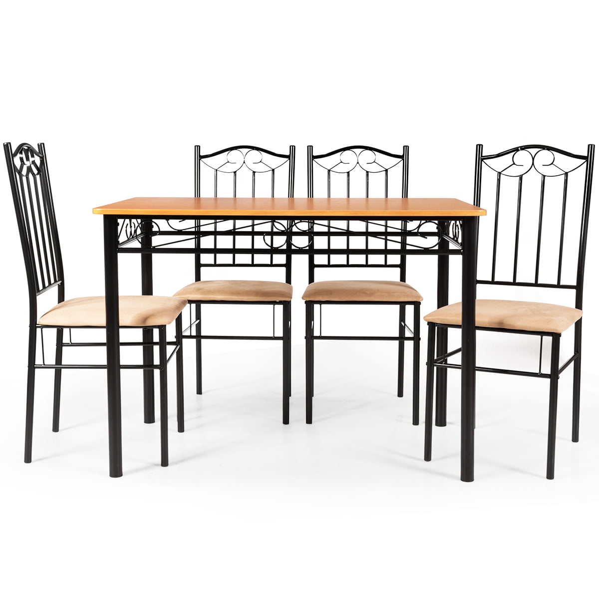 Costway 5 PC Dining Set Wood Metal 30