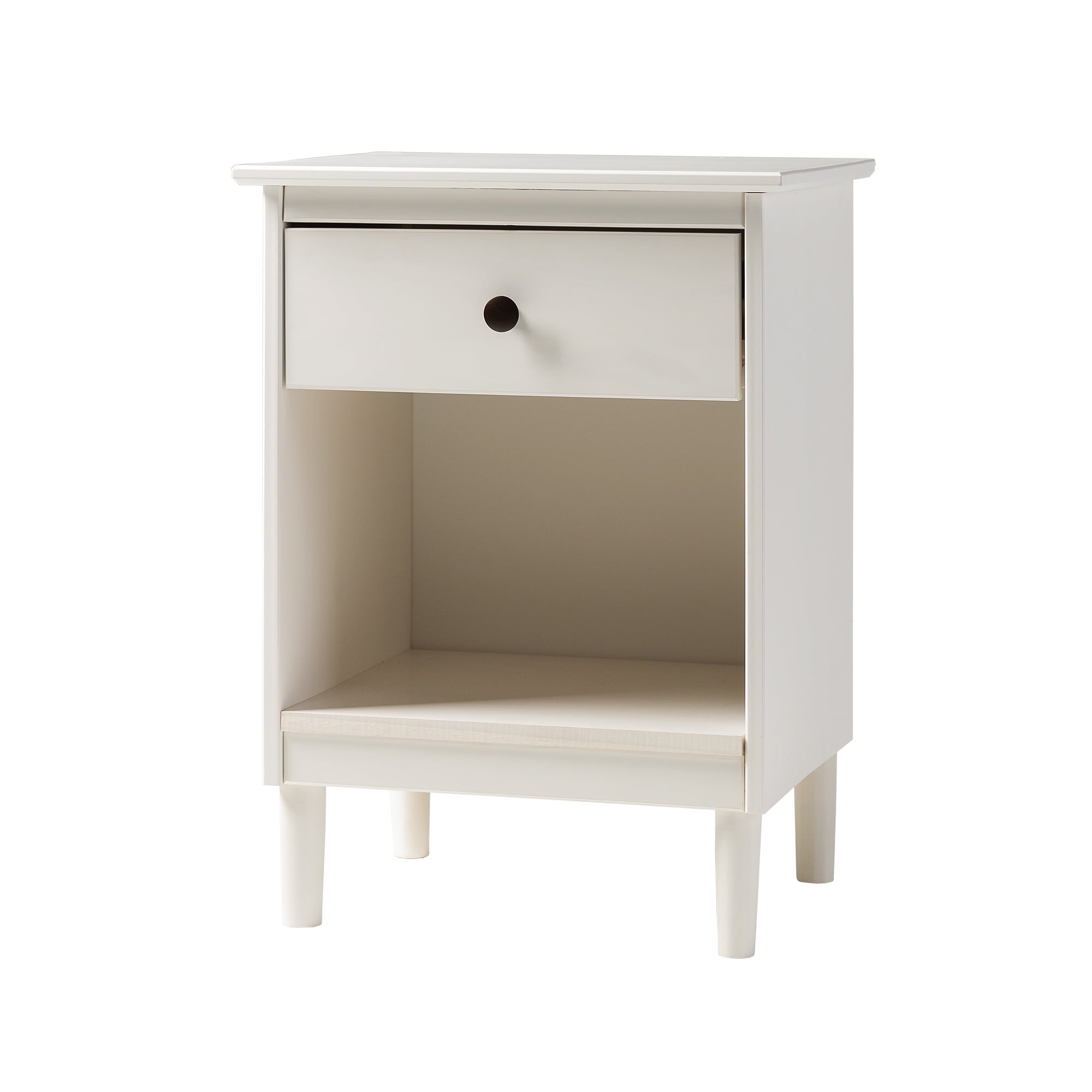 Walker Edison Wright Mid-Century Nightstand, White