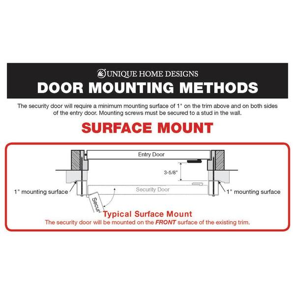 32 in. x 80 in. Spaniard Beige Hammer Right-Hand Surface Mount Aluminum Security Door with Black Perforated Metal Screen