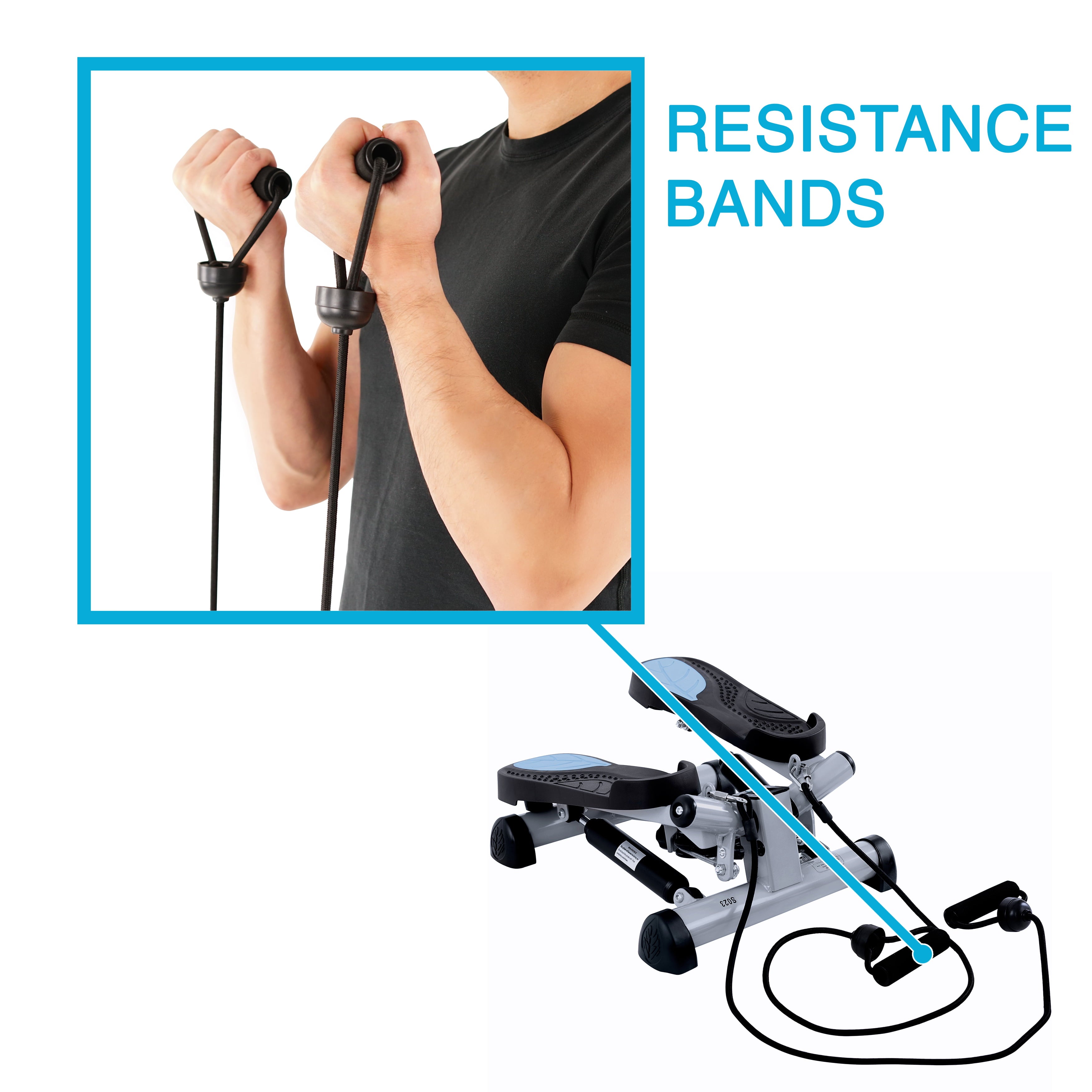 Twist Fitness Stepper Step Machine with Resistance Bands - by EFITMENT - S023