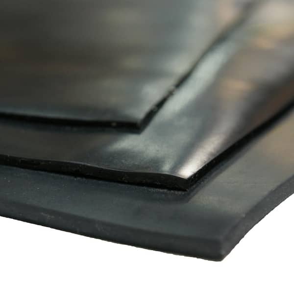 Cloth Inserted SBR 3/16 in. x 36 in. x 96 in. 70A Rubber Sheet - Black