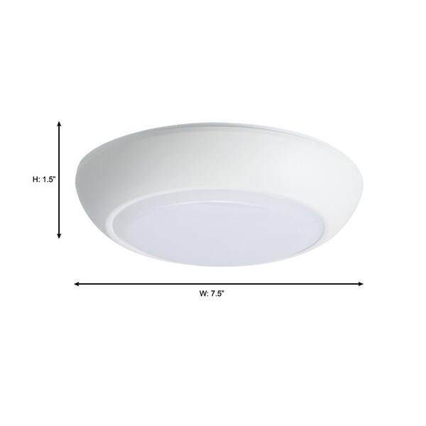 CLD 7 in. White Selectable Integrated LED Flush Mount Ceiling Light (6-Pack)