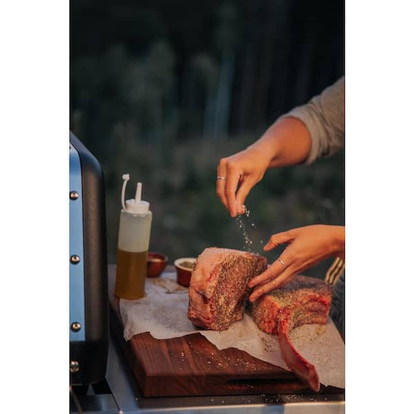 Genesis Smart SX-335 3-Burner Propane Gas Grill in Stainless Steel with Side Burner