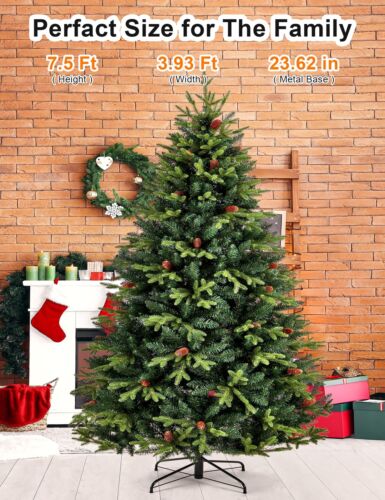 7.5ft Christmas Xmax Tree, 1800 Branch Tips Artificial Christmas Tree Elite