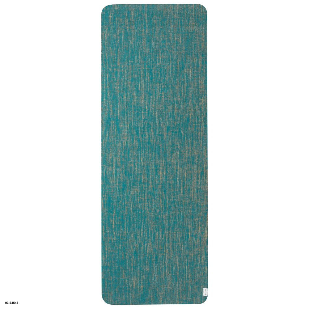 Evolve by Gaiam Jute Yoga Mat, Teal, 5mm Thick