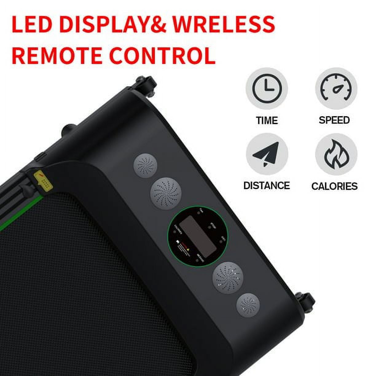 Portable Treadmill Under Desk Walking Pad Flat Slim Treadmill with LED Display, Running Machine for Apartment and Small Space without Assembling