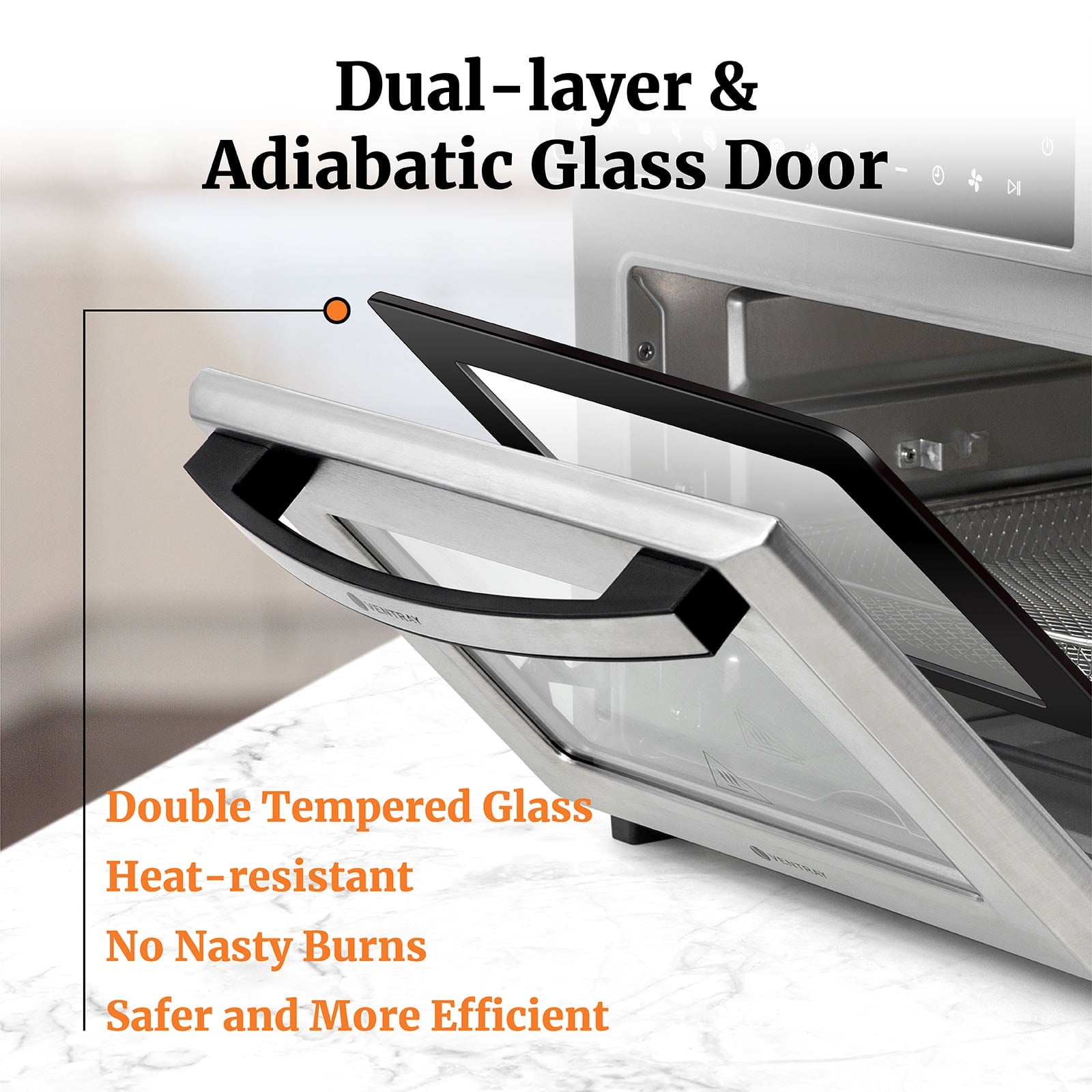 VENTRAY 1700W Convection Countertop Oven, 26QT Electric Air Fryer Toaster , 6 in 1 Oven master, Bake Pan, Broil Rack & Fry Basket included, 12 Cooking Pre-sets