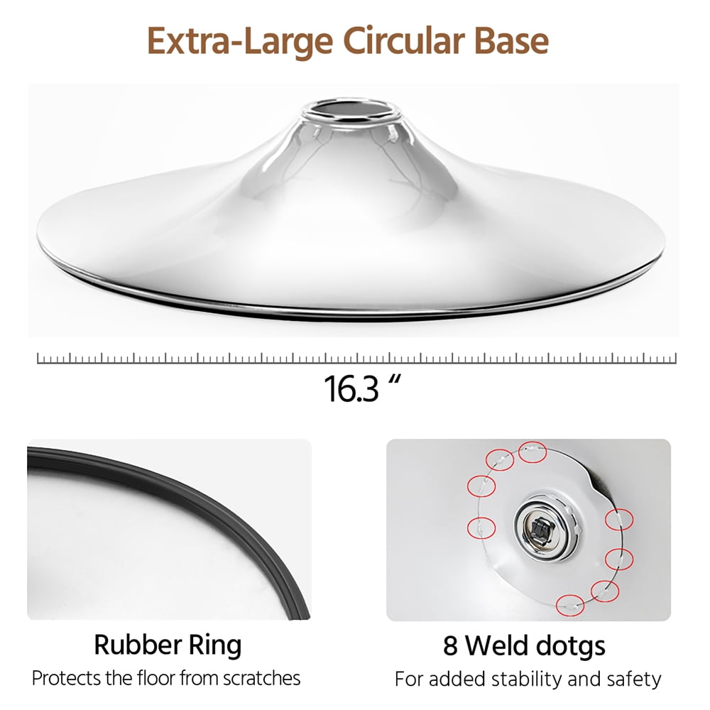 Alden Design Adjustable Counter-Height Faux Leather Modern Barstool, Set of 2, Gray