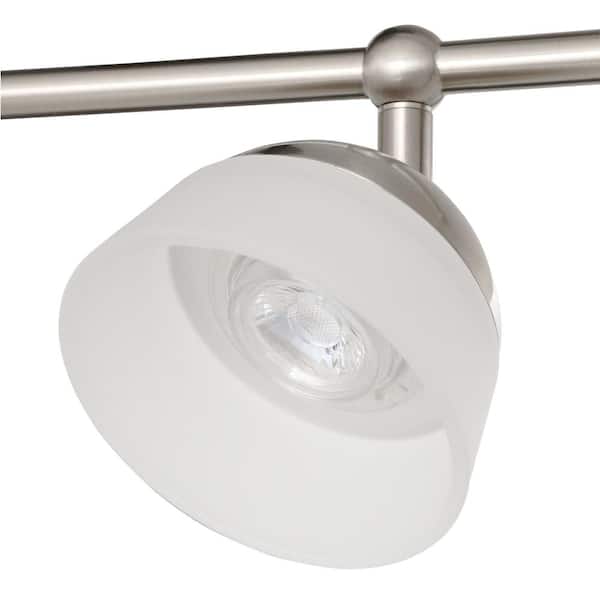 Madison 2 ft. 3-Light Satin Nickel LED Fixed Track with 400 LM/Head 1000027118