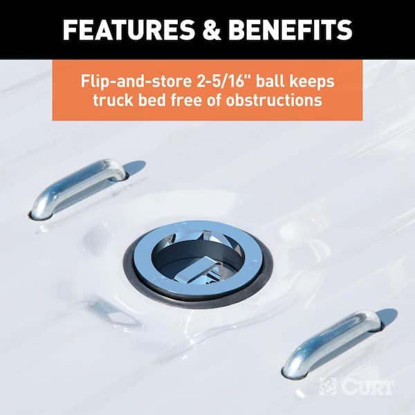 Double Lock Gooseneck Hitch Kit with Brackets, Select Dodge, Ram 2500, 3500