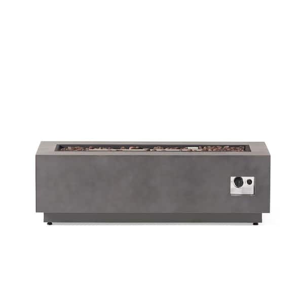 Reign Concrete Rectangular Metal Fire Pit (No Tank Holder)