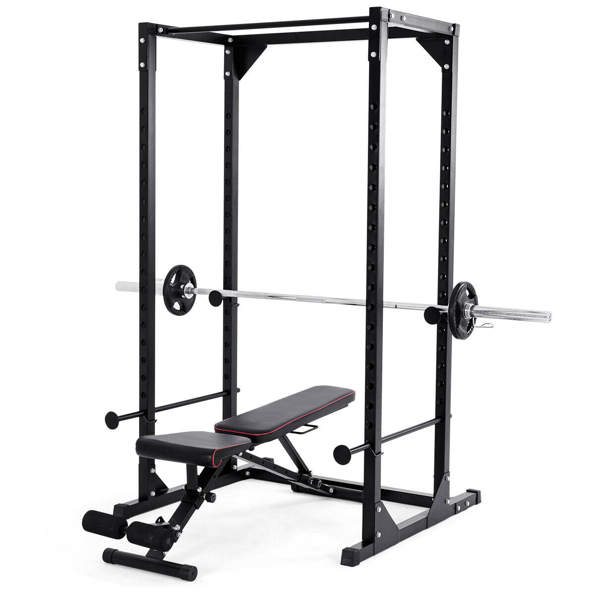 Costway Adjustable Dumbbell Rack Cage Chin up Squat Stand Fitness Strength Traning Gym