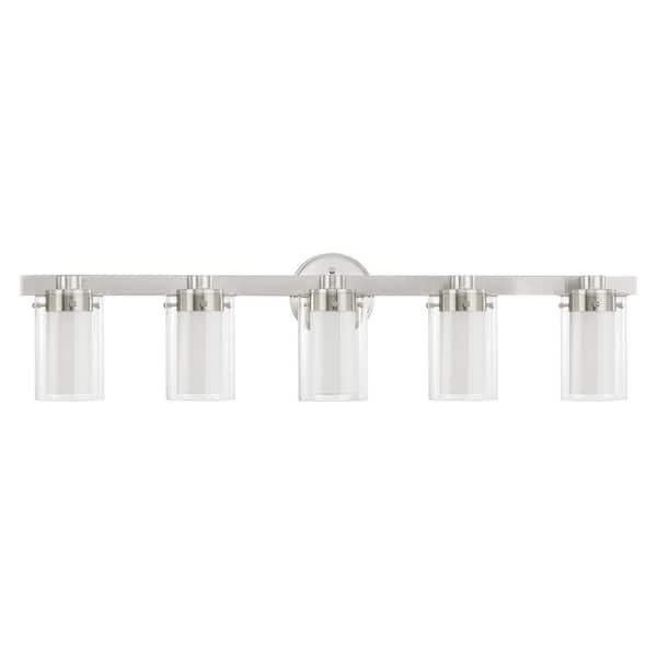 Manhattan 5 Light Brushed Nickel Bath Vanity