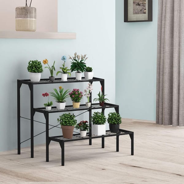 Outdoor Metal Heavy-Duty Plant Stand (3-Tier)