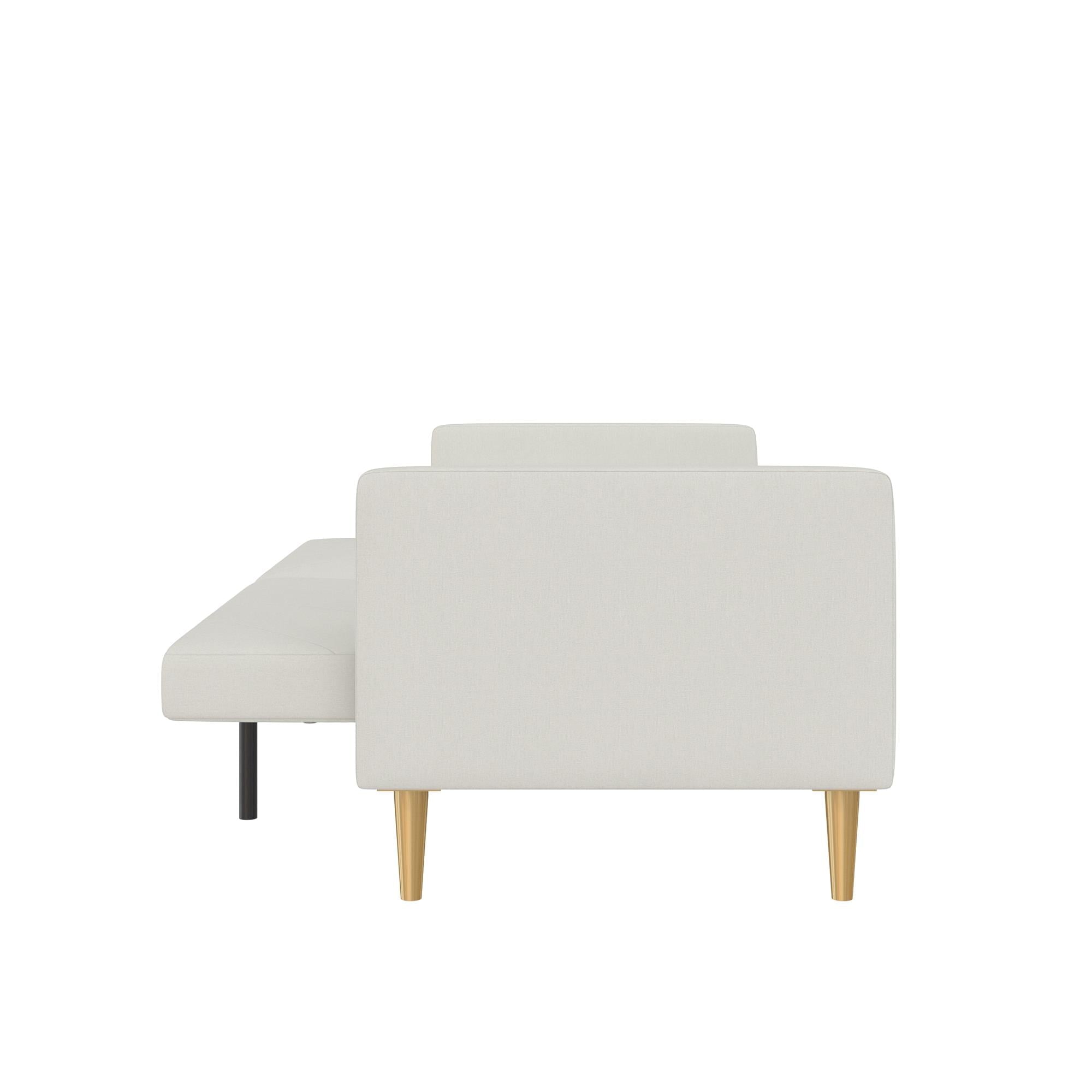 DHP Alicent Futon Sofa Bed and Couch Sleeper, Light Gray Linen