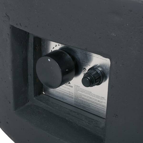 Mayfair Dark Gray Circular Stone Fire Pit (No Tank Holder)