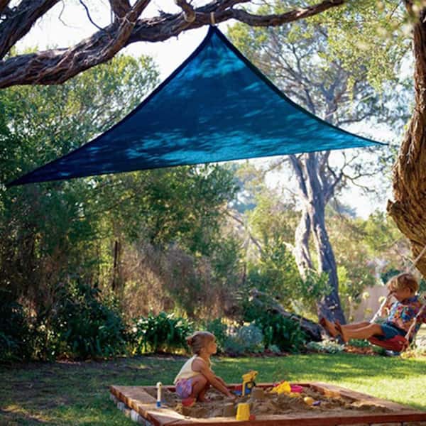 Coolhaven 18 ft. x 18 ft. Sapphire Triangle Shade Sail with Kit