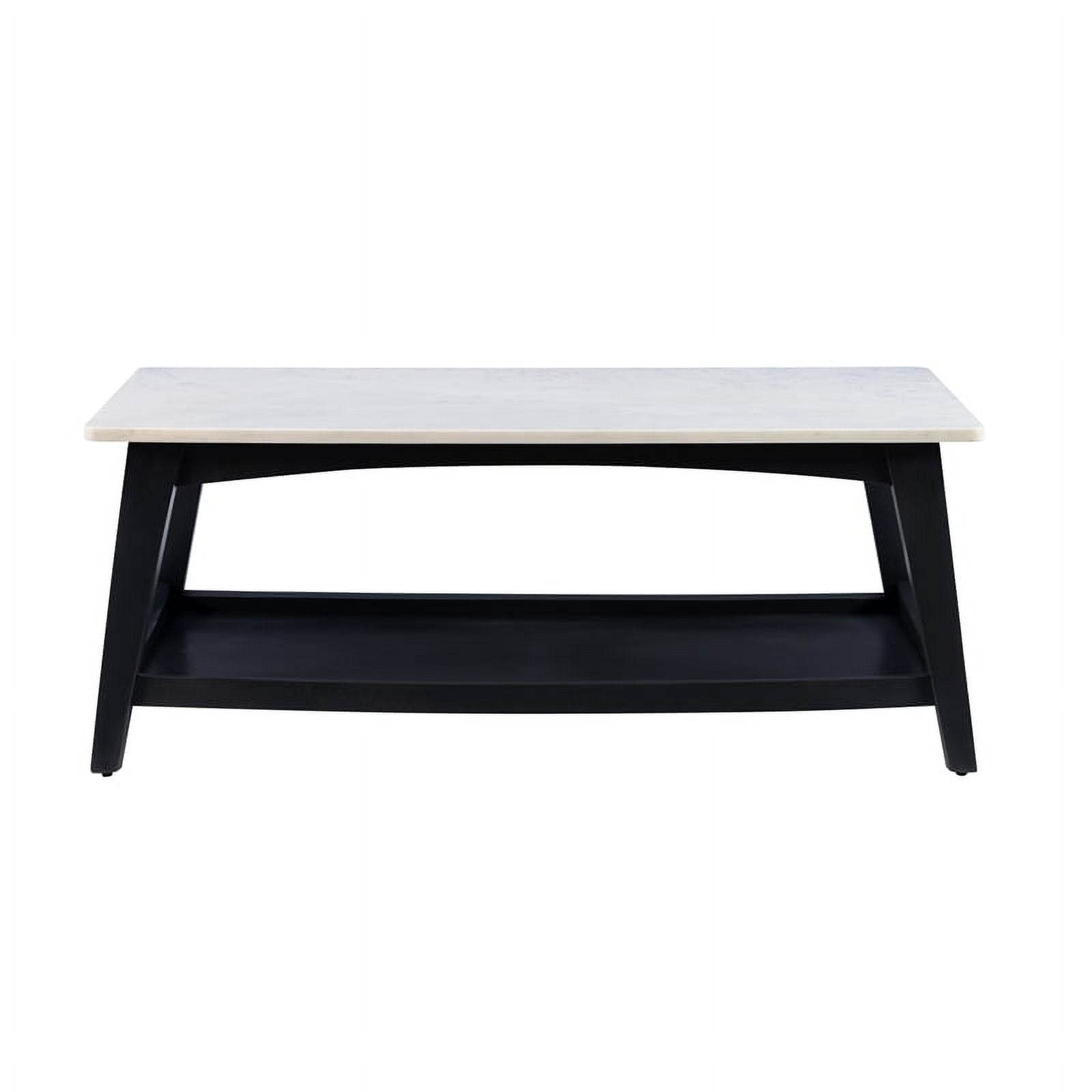 Linon Pace Wood and Marble Coffee Table in Gray