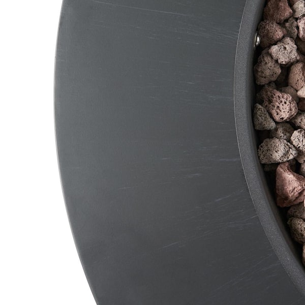 Reign Dark Gray Circular Metal Fire Pit (No Tank Holder)