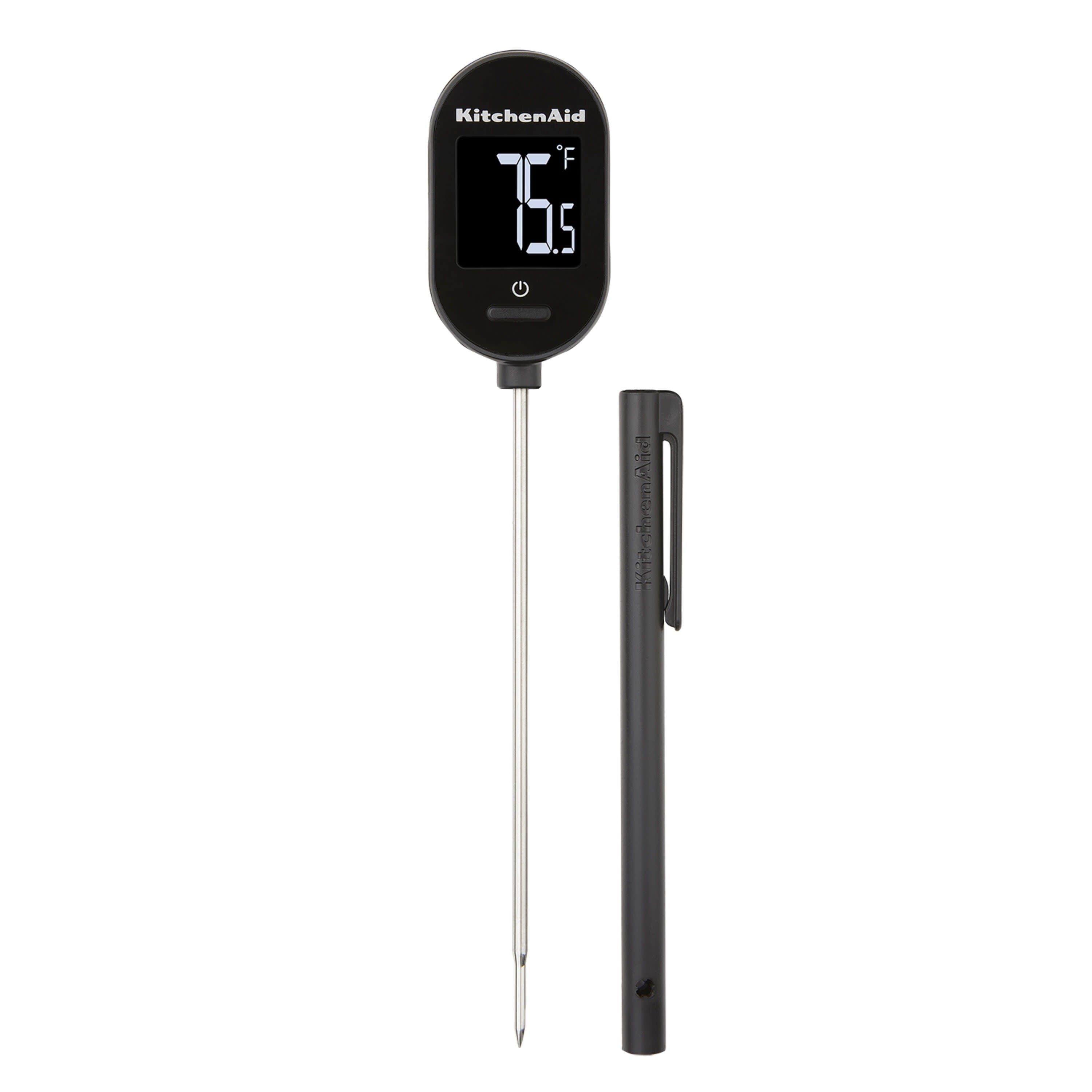 KitchenAid Digital Instant Read Food Stainless Steel Meat and Grill Thermometer Black
