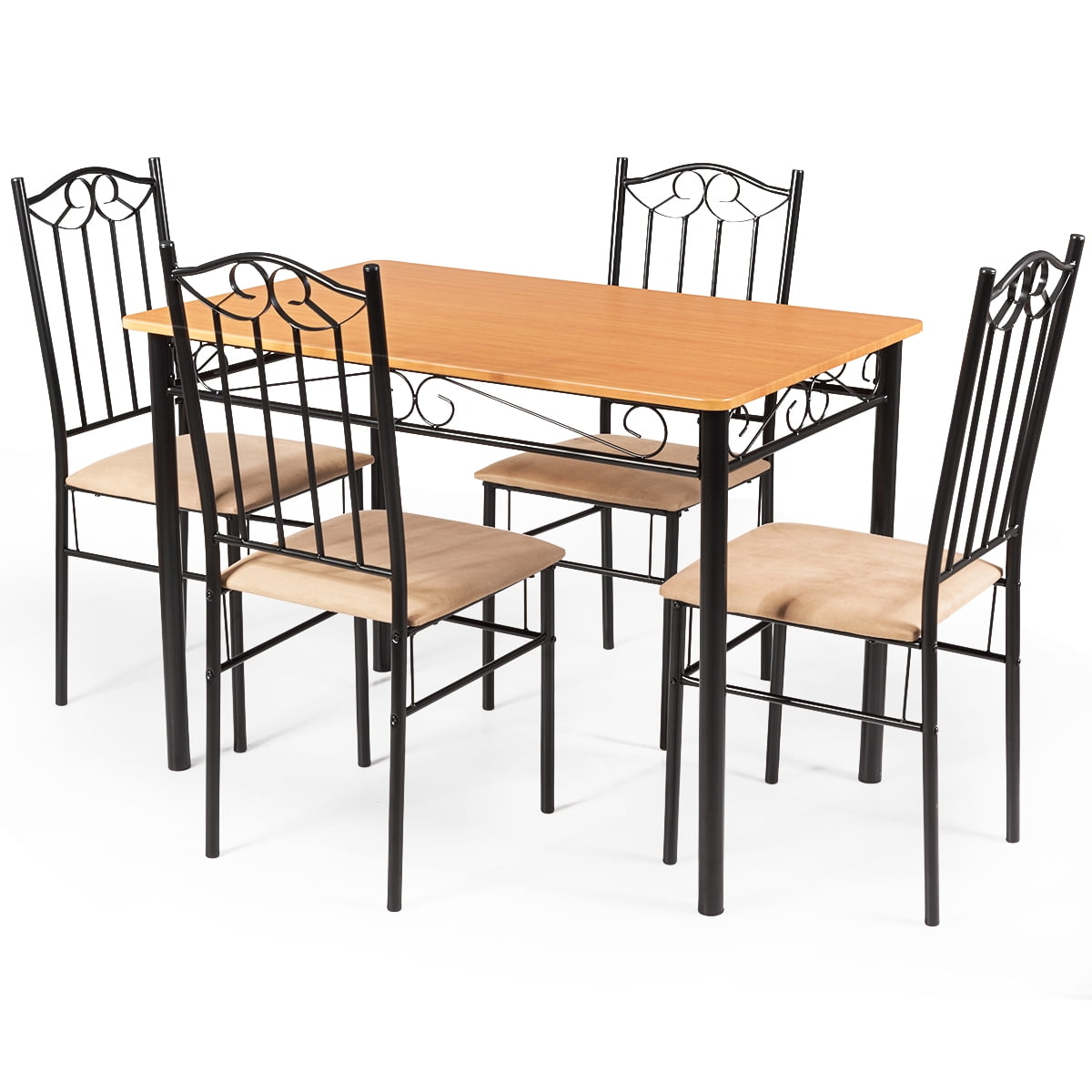 Costway 5 PC Dining Set Wood Metal 30