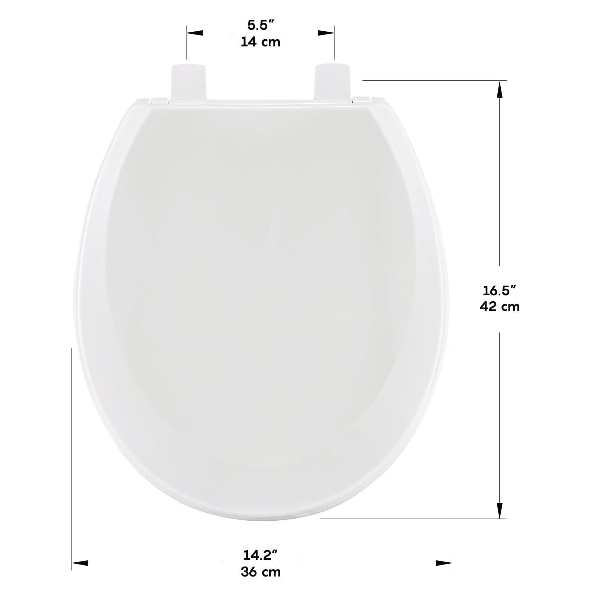 Evekare Night Glow ( Green Glow) Soft Close Round Toilet Seats In White
