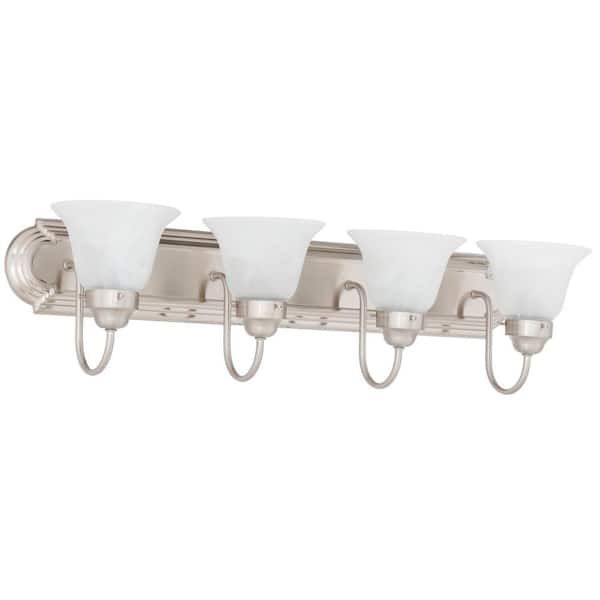 4-Light Brushed Nickel Bath Light