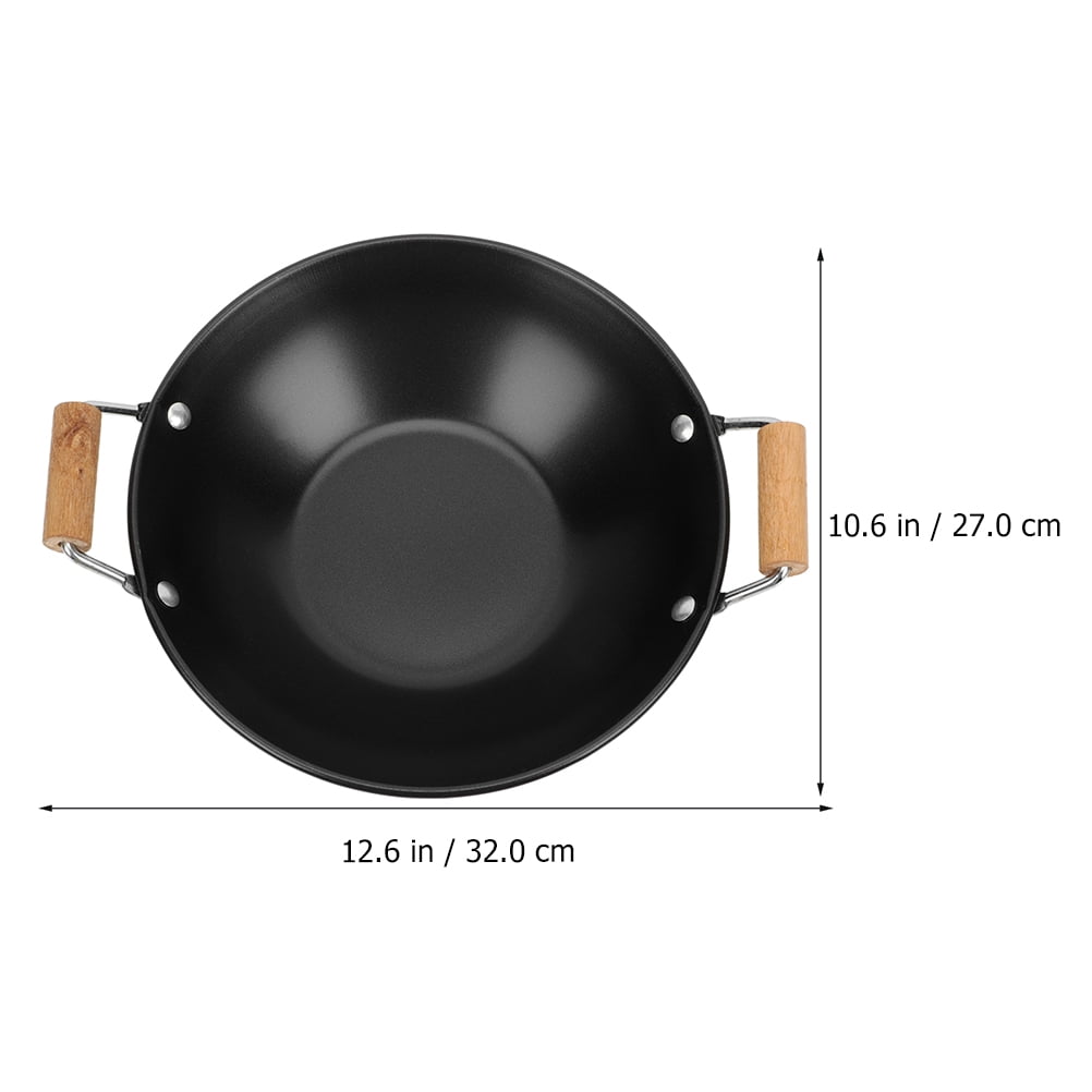 BESTONZON Small Hot Pot Cooking Pot Household Cooking Pot Kitchen Pot with Wooden Handle