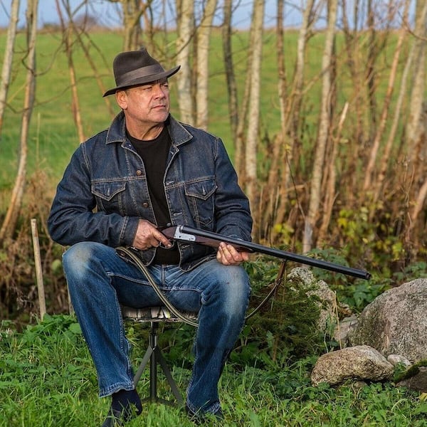 Swivel Hunting Chair Tripod Blind Stool with Detachable Backrest Outdoor Camping