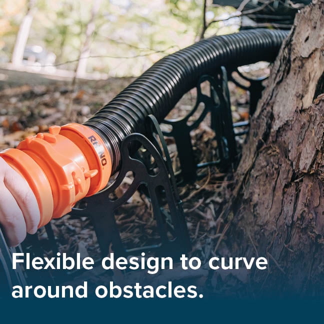 Camco Sidewinder Camper/RV Sewer Hose Support | Plastic, Multicolor, 15-Foot (43041)