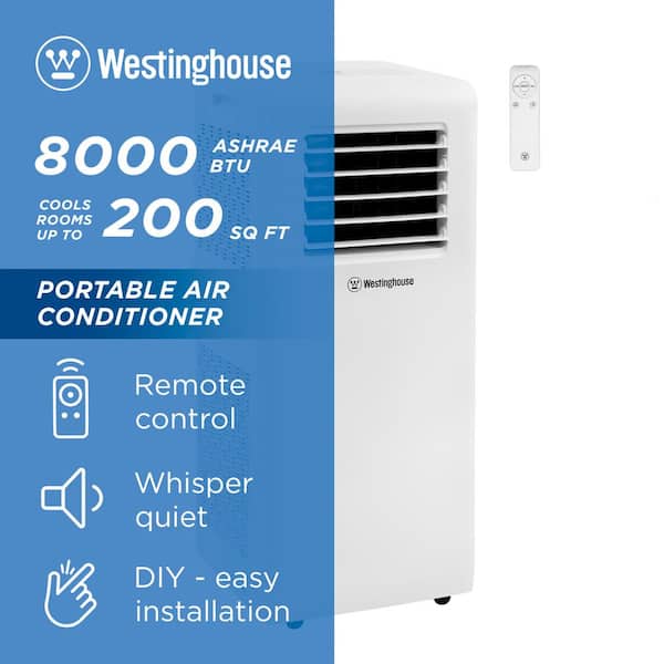5,200 BTU Portable Air Conditioner Cools 200 Sq. Ft. with 3-in-1 Operation in White