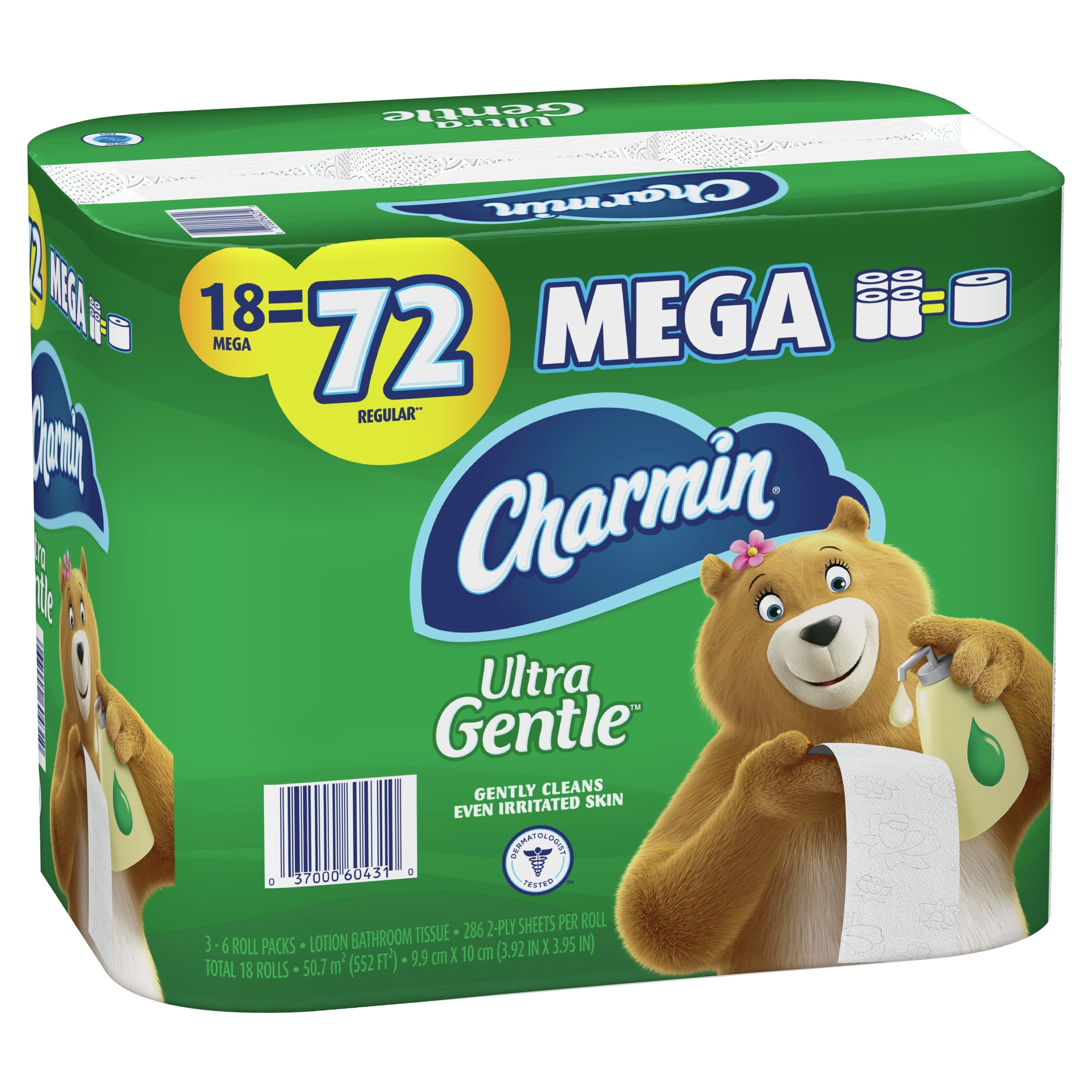 Charmin Ultra Gentle Toilet Paper, 18 Mega Rolls