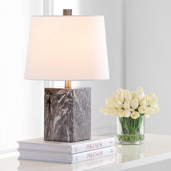 Bentlee 30 in. Grey Textured Hue Table Lamp with White Shade (Set of 2)