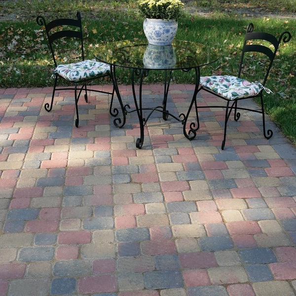 8.27 in. L x 5.51 in. W x 1.77 in.H Oldtown Blend Plaza Concrete Paver Tumbled (420-Pieces/133 sq. ft./Pallet)