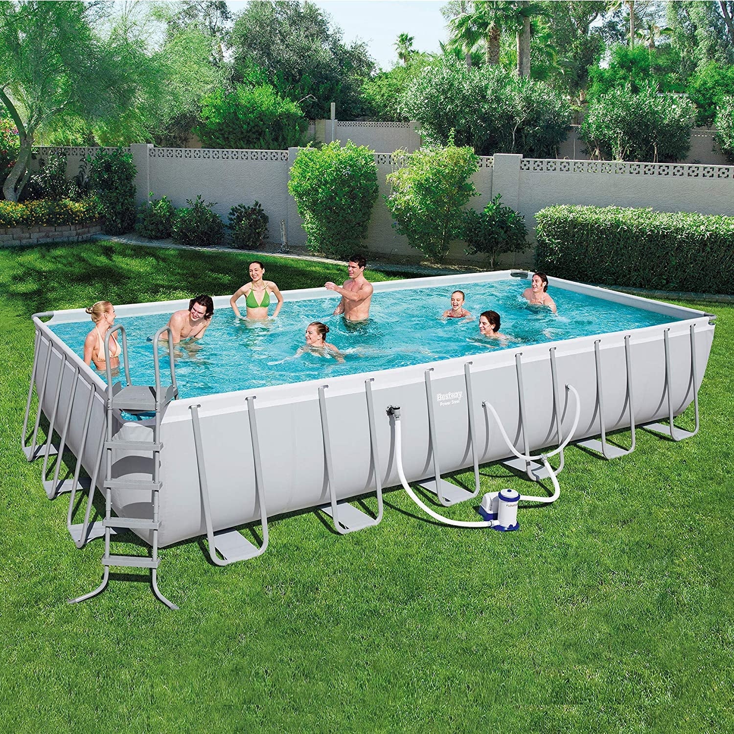 Power Steel 24ft. Rectangular Pool Set
