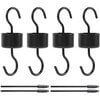 kidsjoy Moat for Hummingbird Oriole Feeder: 4 Pack Hummingbird Feeder Accessory Hooks with 4 Clean Brushes,Ant Guard in Nectar Feeder for Outdoors(Black)