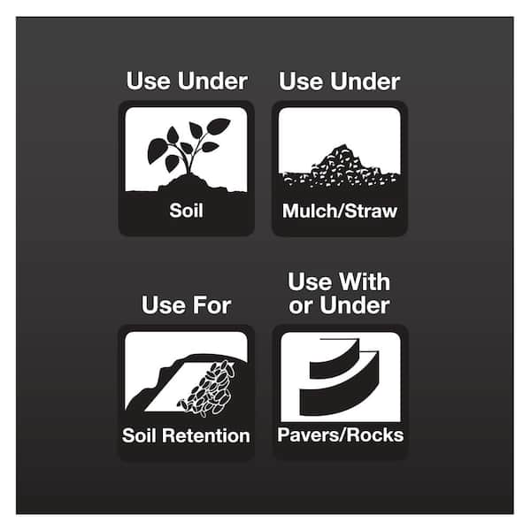 6 ft. x 100 ft. Heavy Duty 3 oz. Woven Weed Barrier