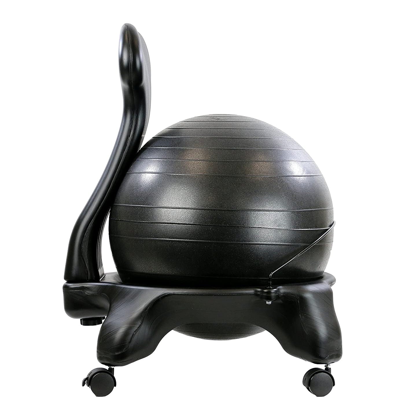 Cando Ball Chair Inflatable Ergonomic Active Seating Exercise Ball Chair with Air Pump for Home, Office, and Classroom