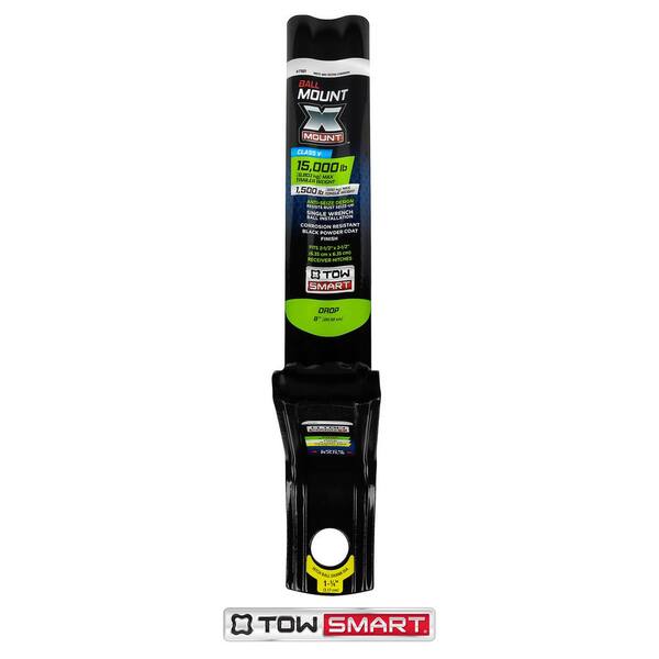 Class V, 15,000 lb., 8 in. Drop x 6 in. Rise x 1-1/4 in. Shank, X-Mount Trailer Hitch Ball Mount