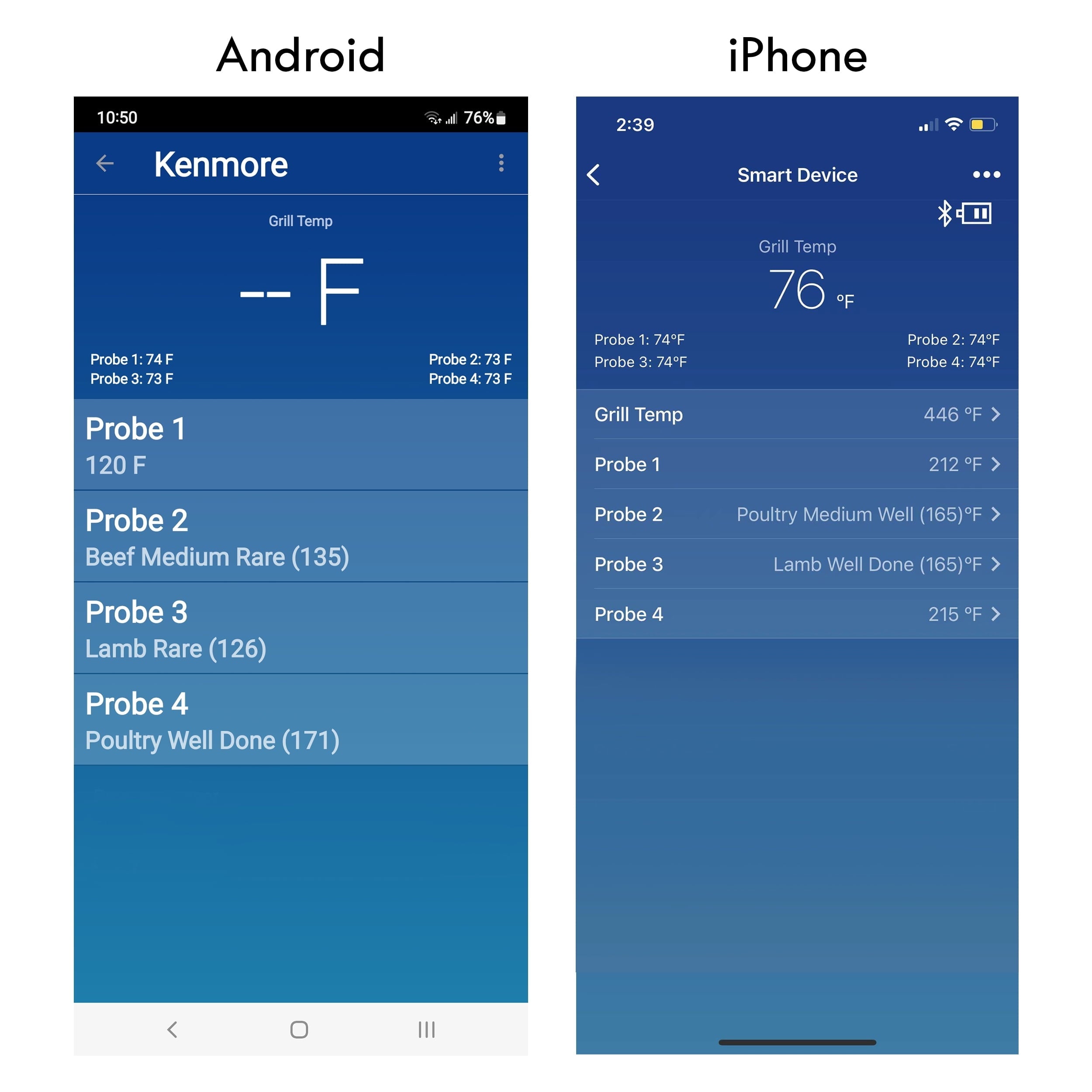 32-inch Smart Charcoal Grill with Bluetooth Meat Thermometer, LCD Display, and Temperature Probes, Stainless Steel/Black
