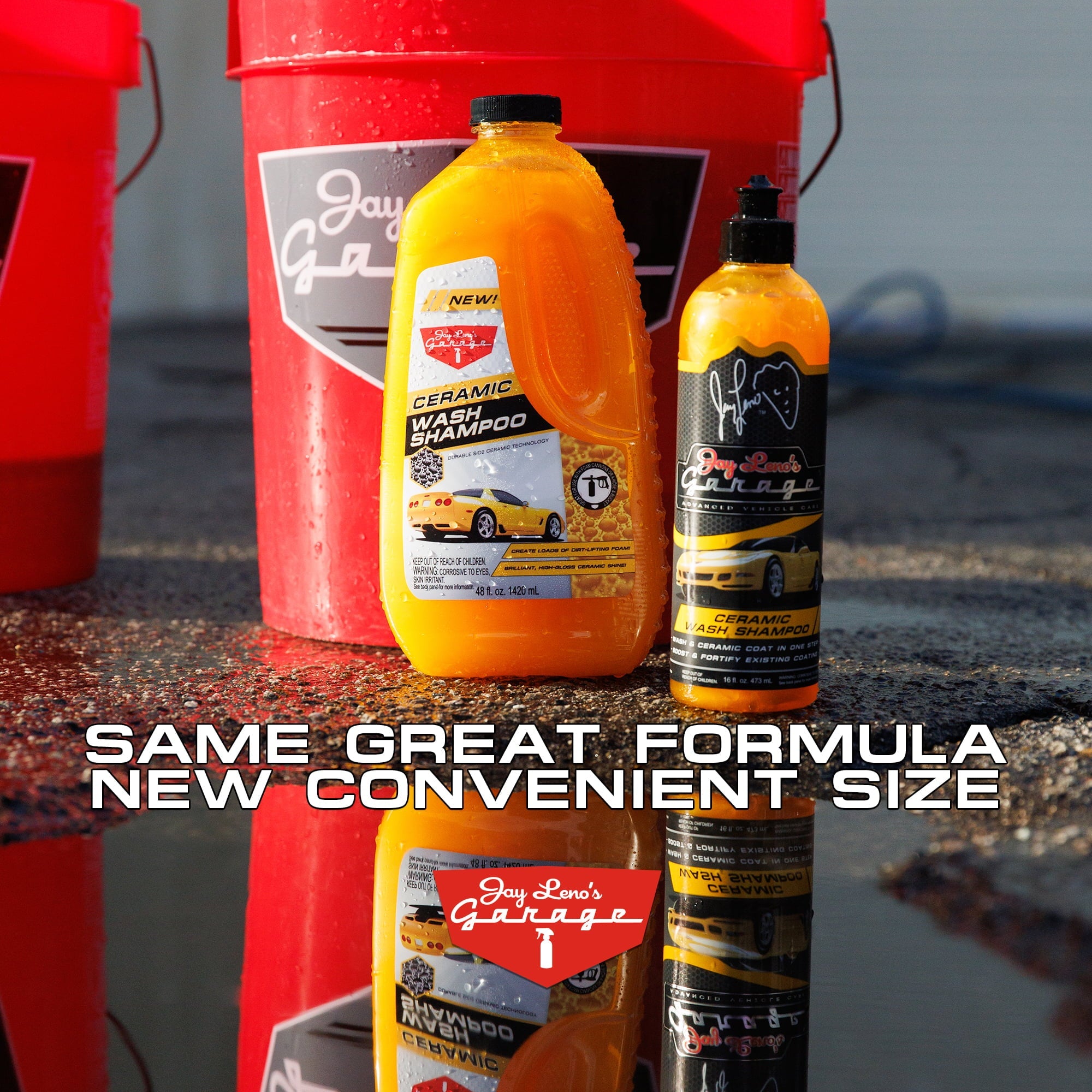 Jay Leno's Garage Ceramic Wash Shampoo (48 oz) - Clean, Protect & Boost Shine