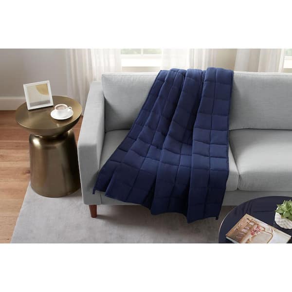 Ultimate Zen Rest Navy Polyester 60 in. W x 80 in. L 15 lb. Weighted Blanket