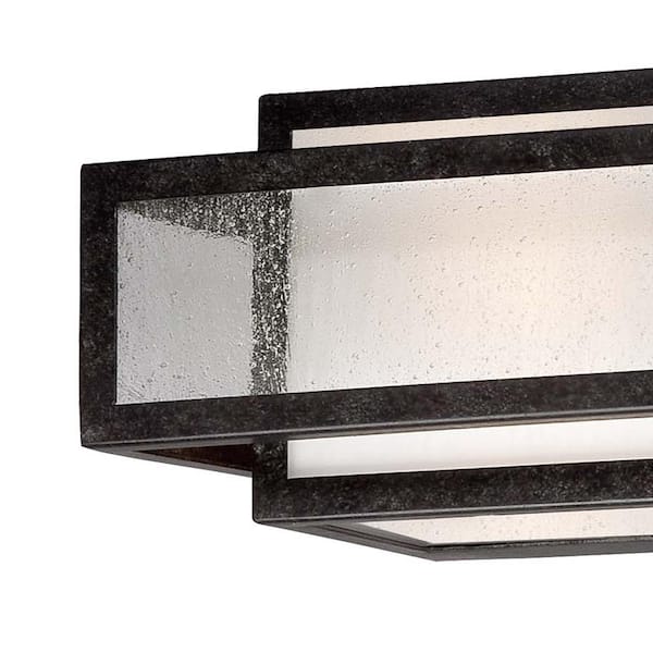 Camden Square 3-Light Aged Black Charcoal Bath and Vanity Light