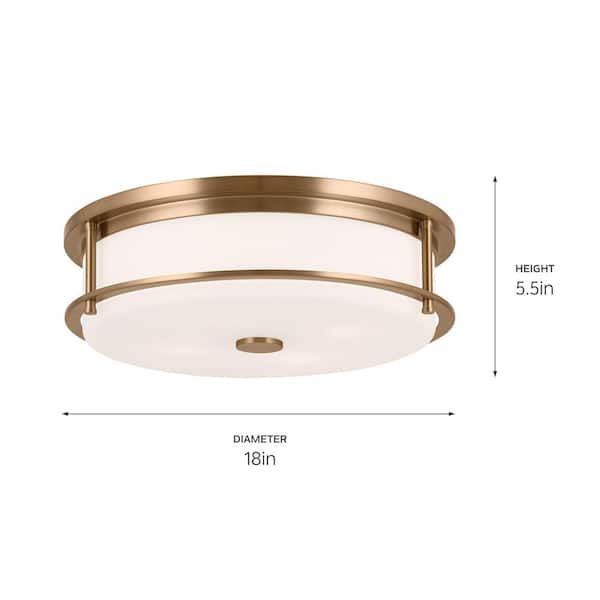 Brit 18 in. 4-Light Champagne Bronze Industrial Hallway Flush Mount Ceiling Light