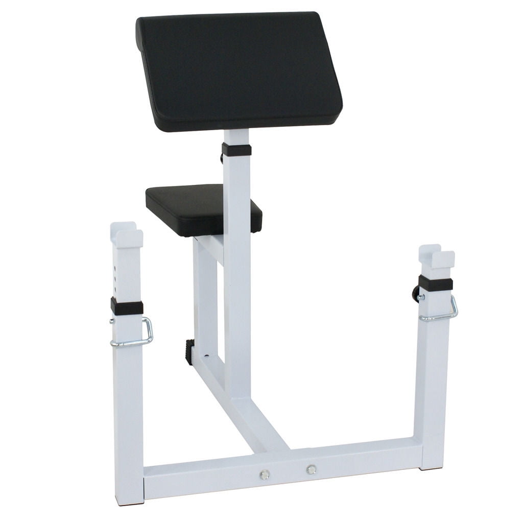 ZENY Arm Curl Weight Bench Adjustable Commercial Preacher Seated Dumbbell