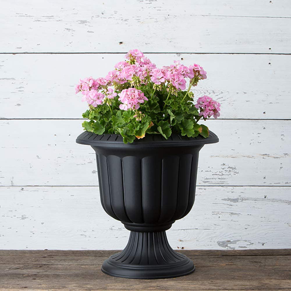 Novelty Classic Urn Planter, Black, 19 Inch