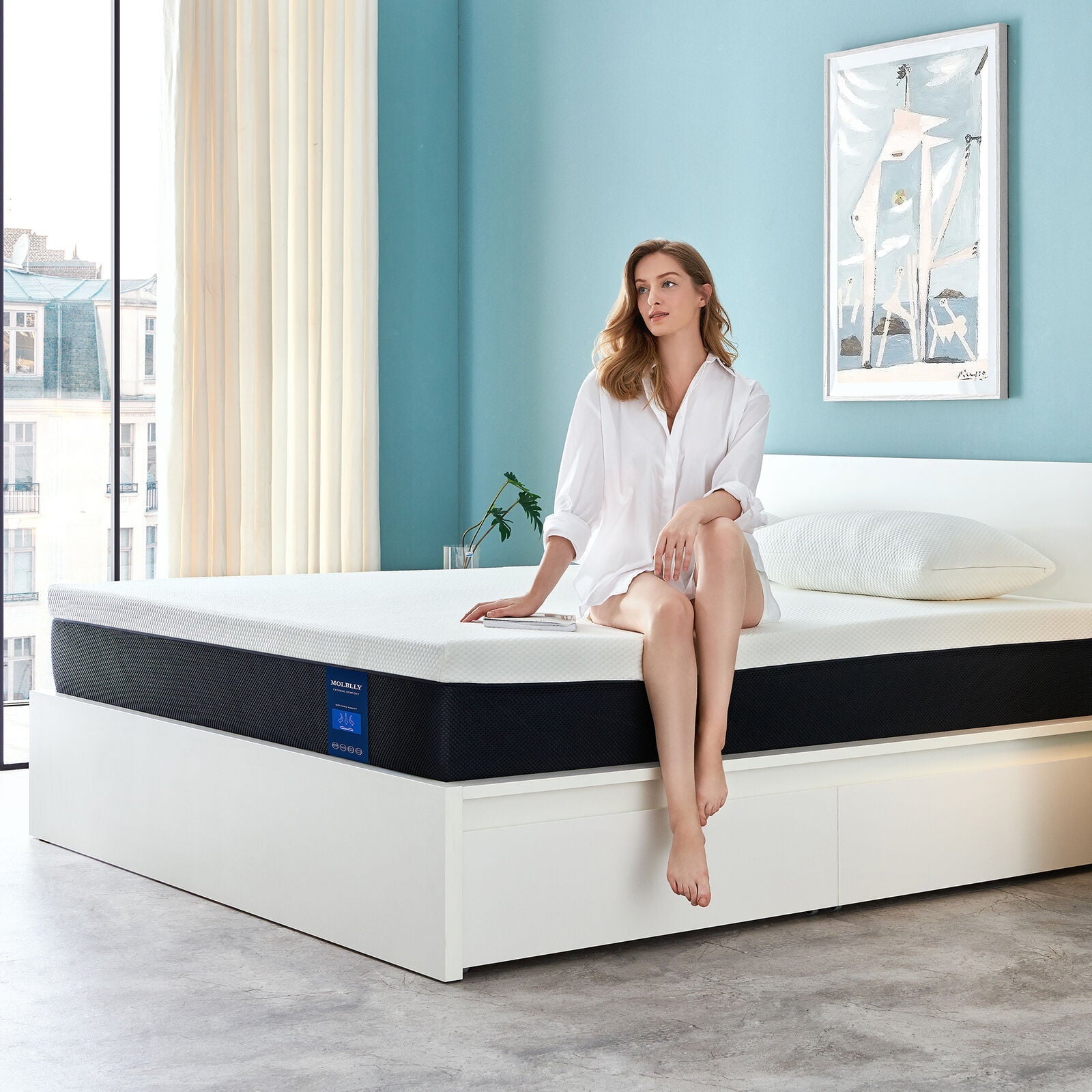 10 inch Queen Size Medium Gel Memory Foam Mattress - Bed in a Box
