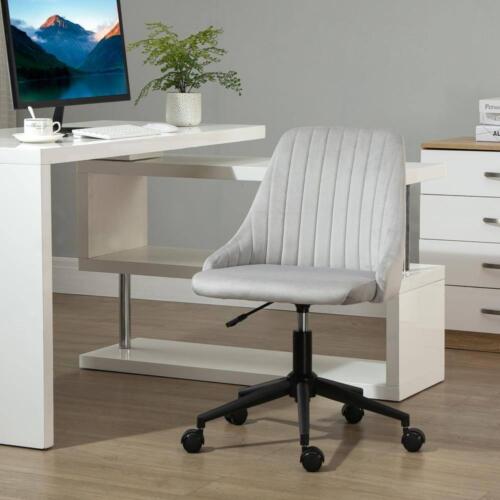 Vinsetto Office Chair 33.5" Adjustable Height Wheels Metal Frame Material Gray