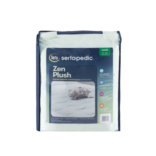 Sertapedic Zen Plush Mattress Pad, Queen
