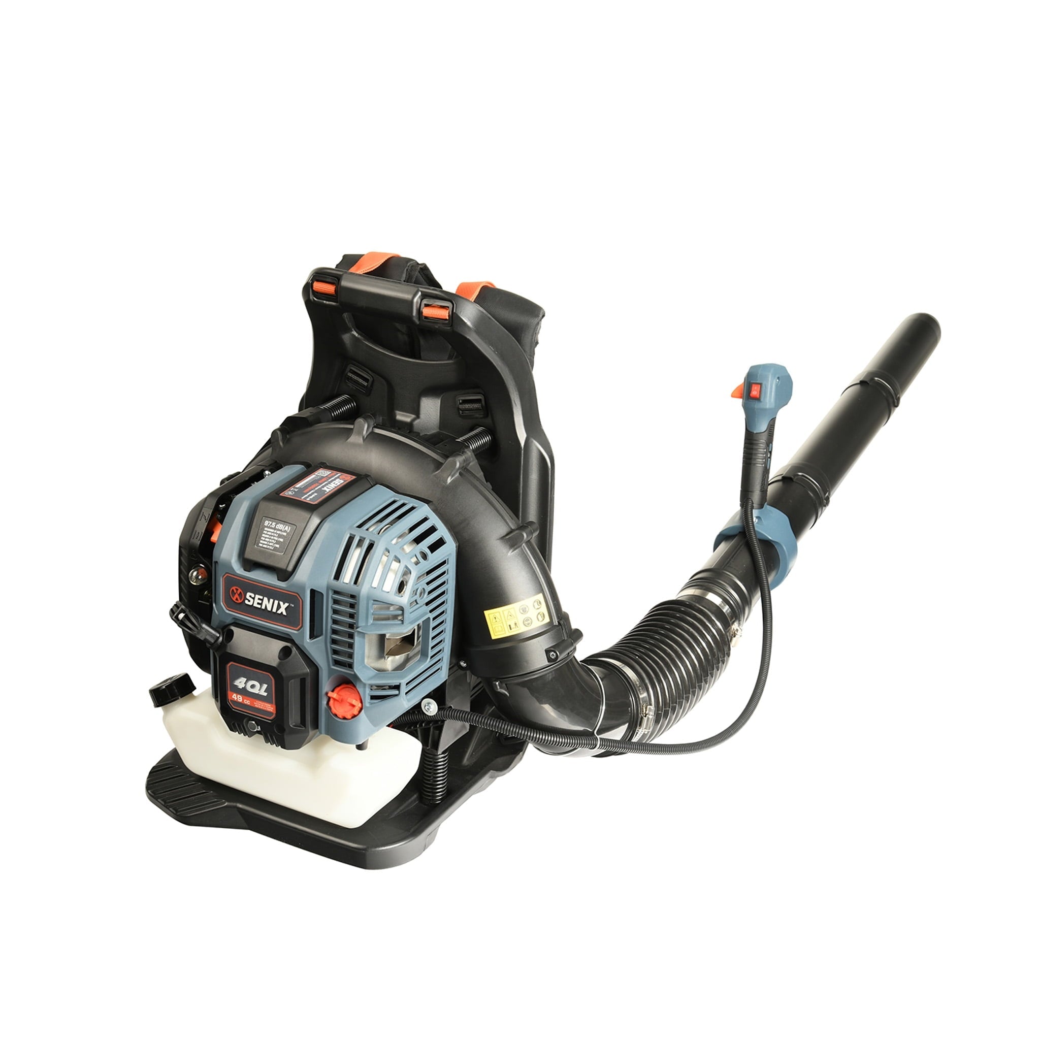 SENIX 49 Cc 4-Cycle Gas Powered Backpack Leaf Blower, up To 600 cfm and 200 mph, BLB4QL-M